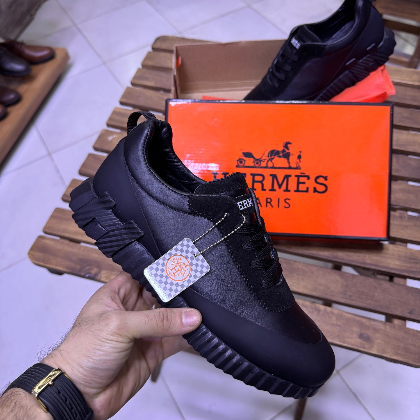 Chaussures Hermes ( 100% Cuir )